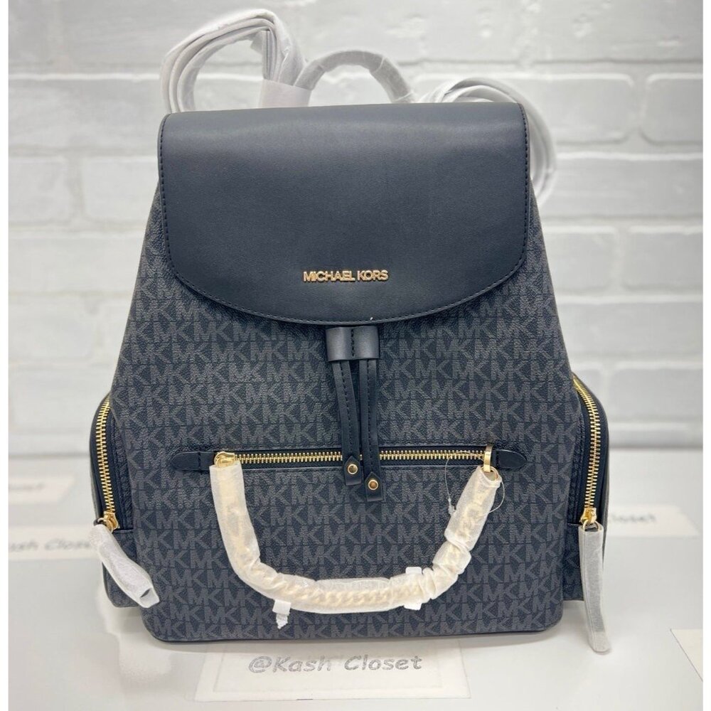 Michael Kors Backpack Jet Set MK Logo Large Chain Backpack